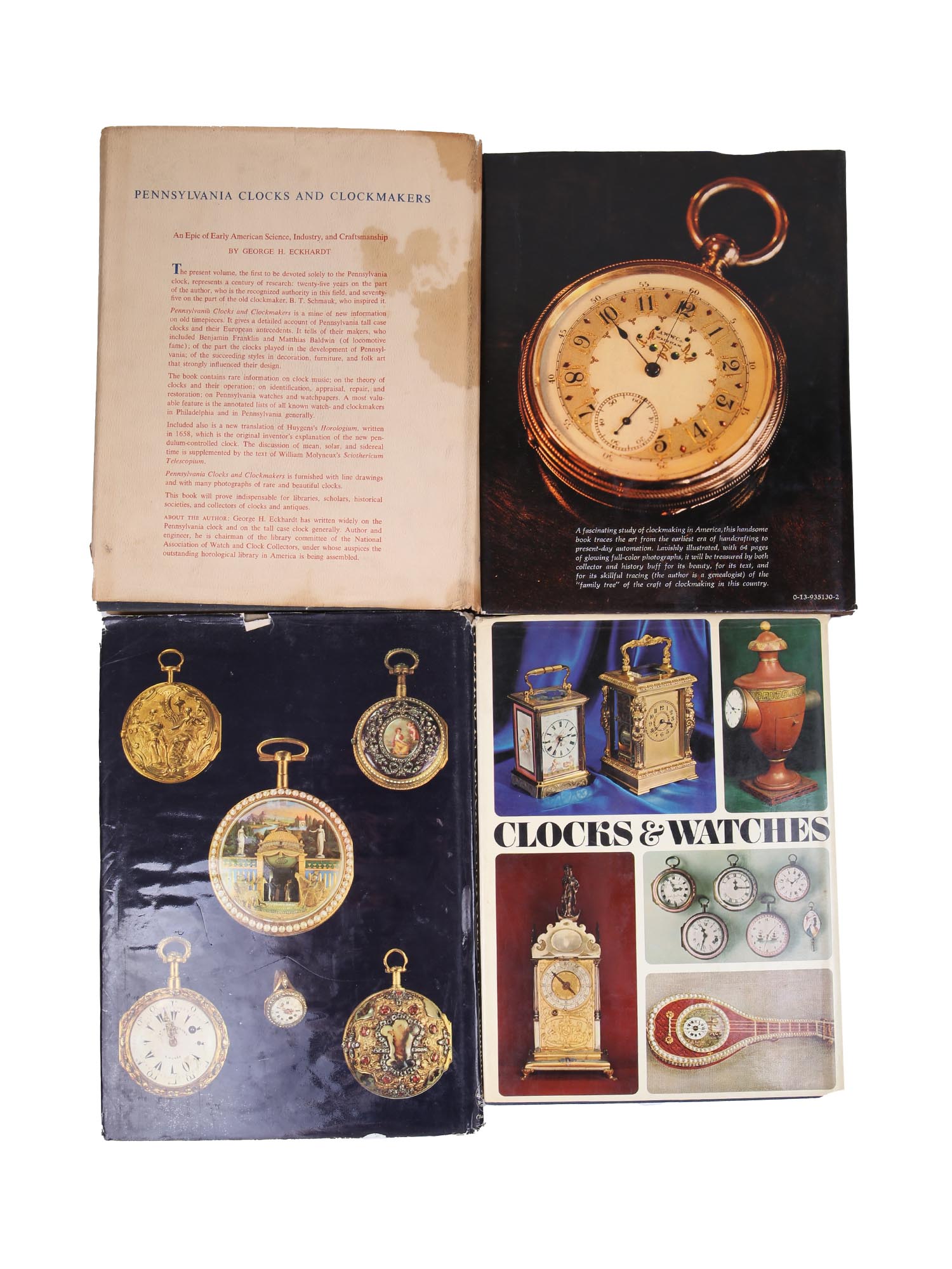 FOUR VINTAGE BOOKS ON CLOCK COLLECTING AND MAKERS PIC-1